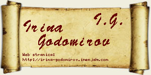 Irina Godomirov vizit kartica